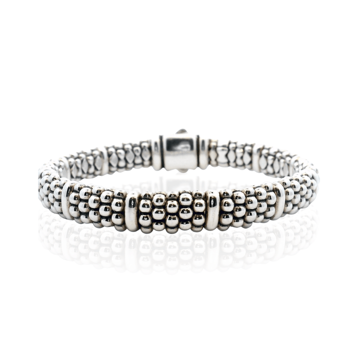 Estate Lagos Sterling Silver Caviar Bracelet