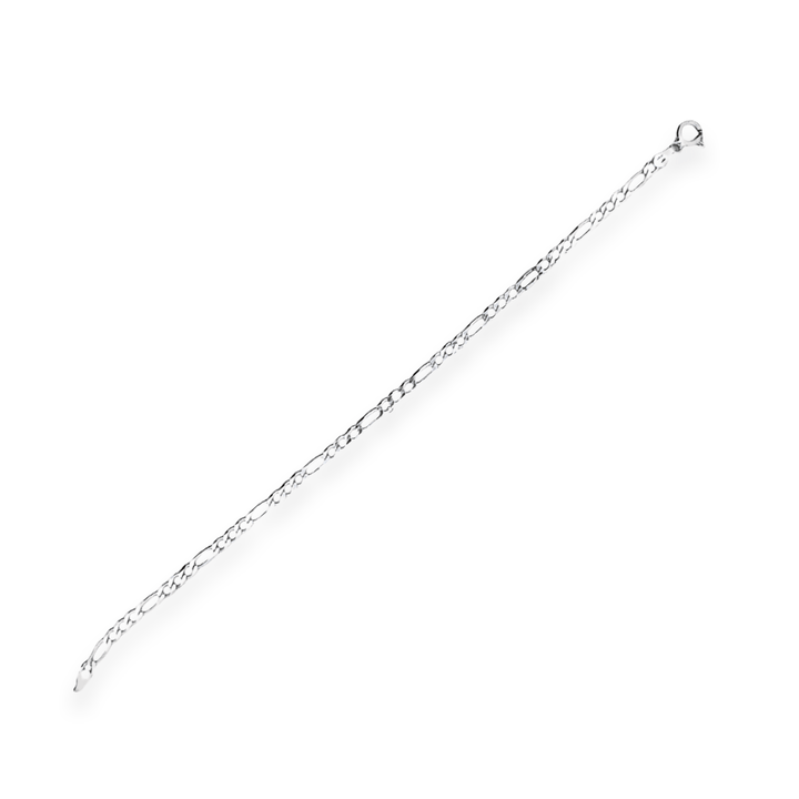 Estate Sterling Silver Figaro Chain Bracelet