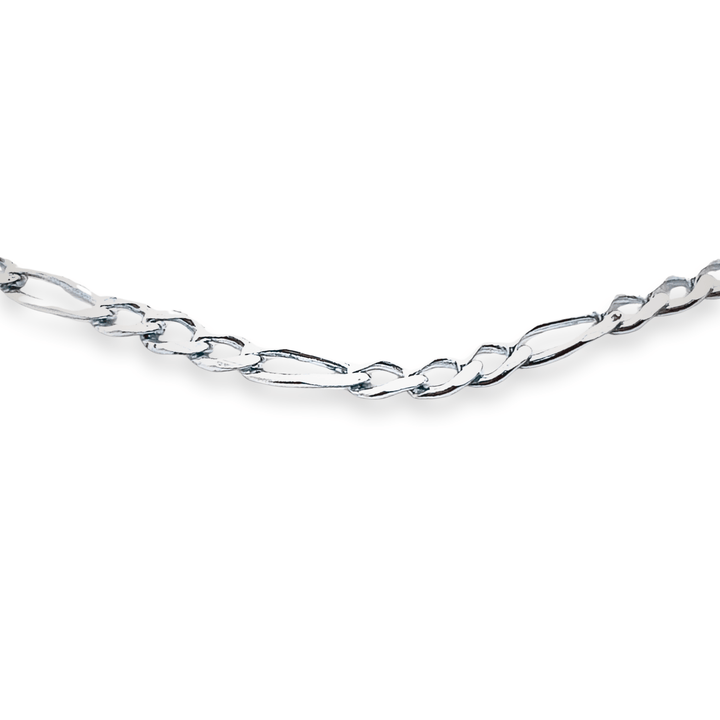 Estate Sterling Silver Figaro Chain Bracelet