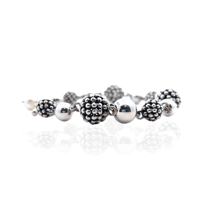 Estate Sterling Silver Michael Dawkins Caviar Ball Bracelet