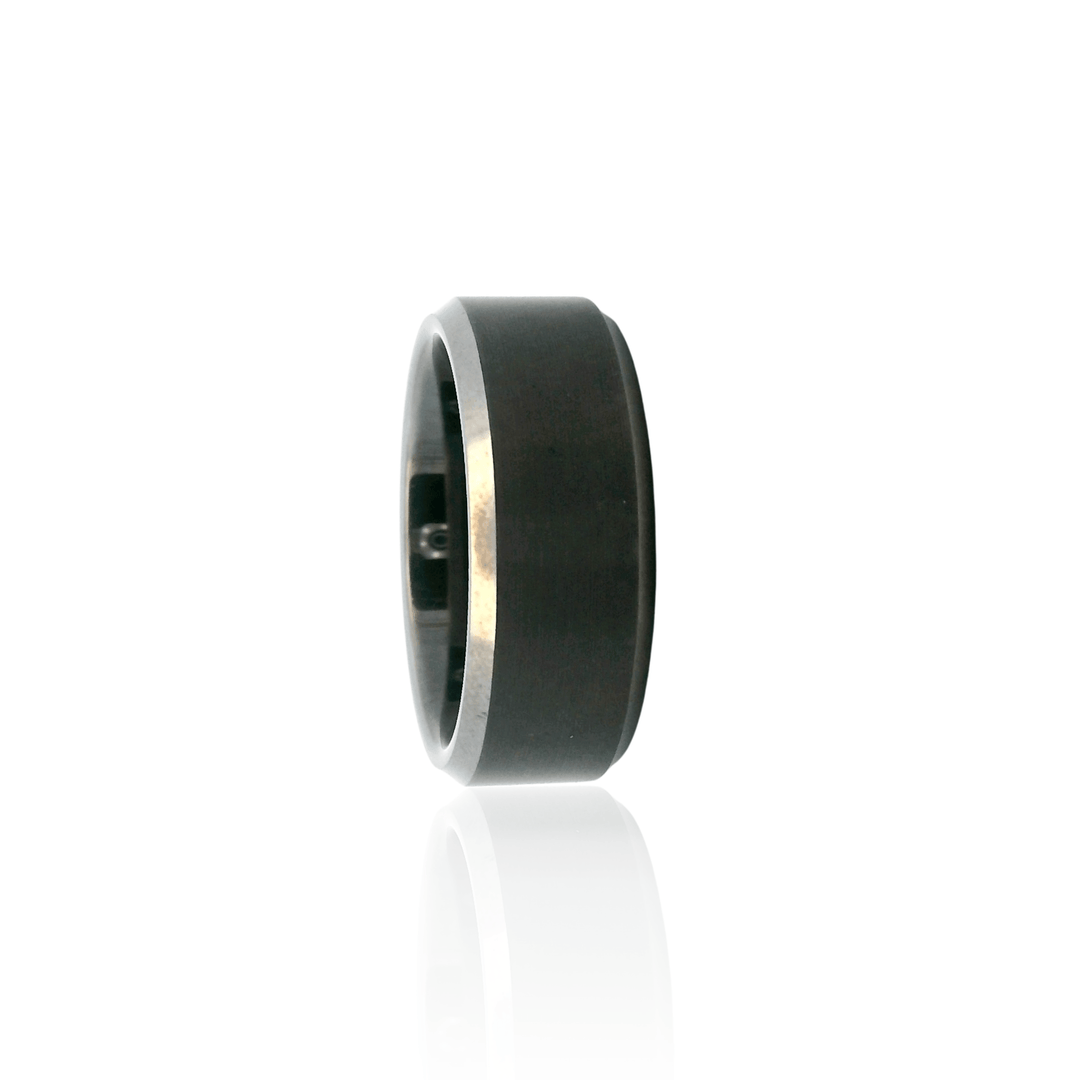 Estate Triton Tungsten Carbide Beveled Edge Men's Wedding Band