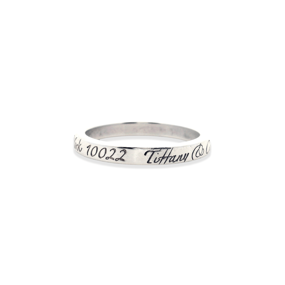 Estate Sterling Silver Tiffany & Co. Address Band