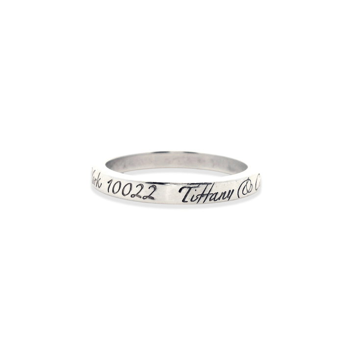 Estate Sterling Silver Tiffany & Co. Address Band