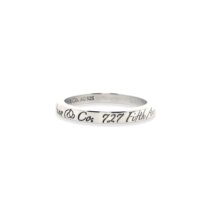 Estate Sterling Silver Tiffany & Co. Address Band