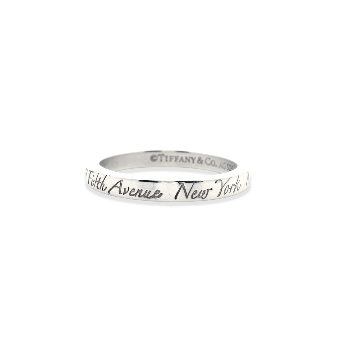Estate Sterling Silver Tiffany & Co. Address Band