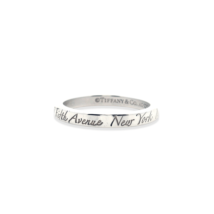 Estate Sterling Silver Tiffany & Co. Address Band