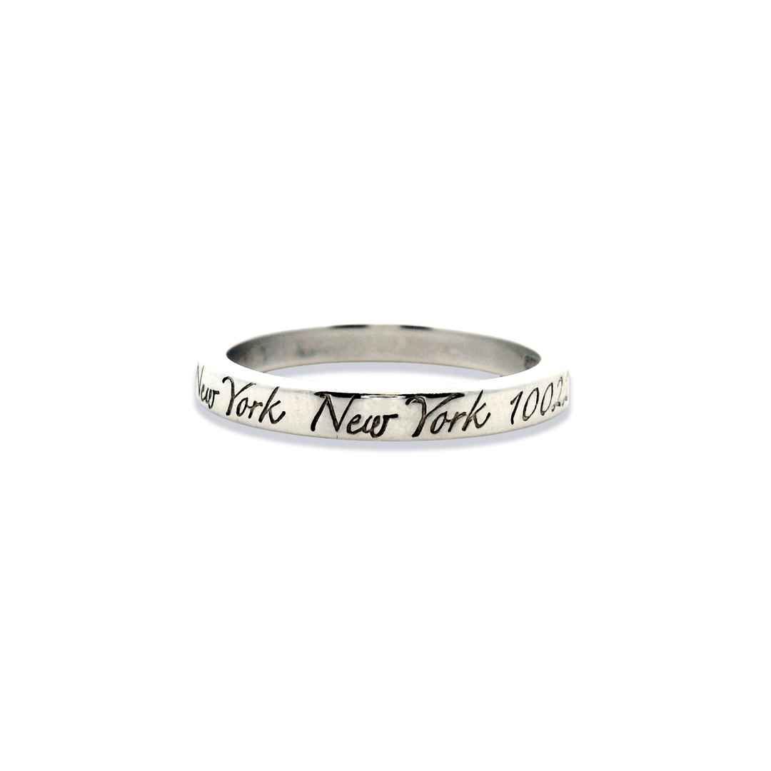 Estate Sterling Silver Tiffany & Co. Address Band