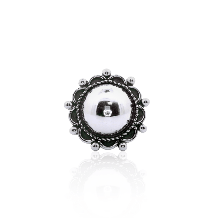 Estate Sterling Silver Button Style Ring