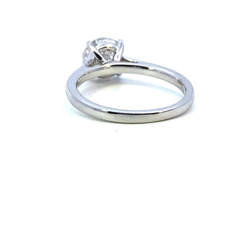 14K White Gold 1.54ctw Round Lab Diamond Solitaire Engagement Ring