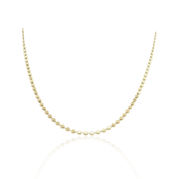 14K Yellow Gold Filled Flat Disc Necklace