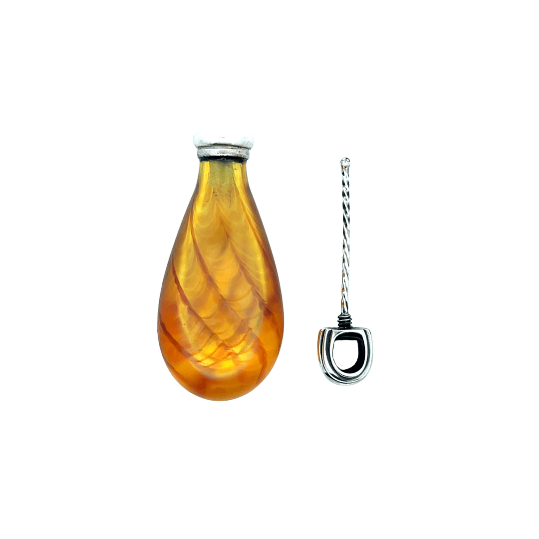Estate Sterling Silver Signed Murano Glass Scent Bottle Pendant