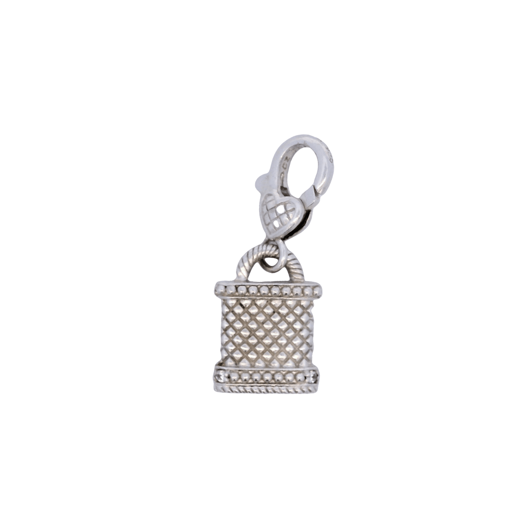 Estate Sterling Silver Cubic Zirconia Judith Ripka Heart Charm