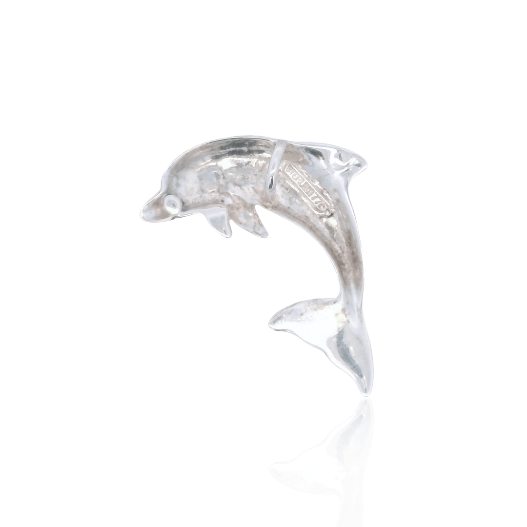 Estate Sterling Silver Dolphin Pendant