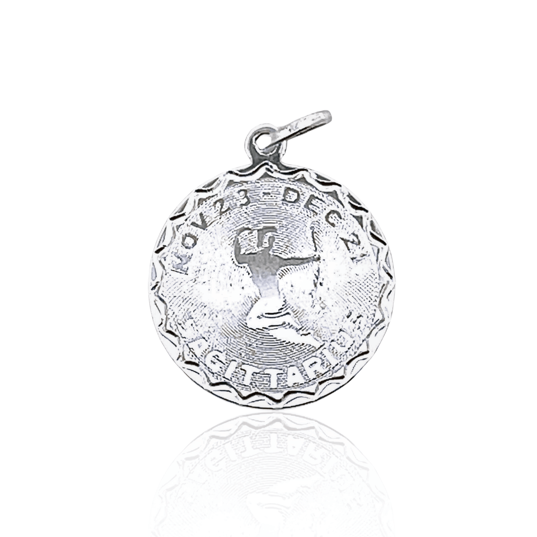 Estate Sterling Silver Sagittarius Zodiac Disc Charm