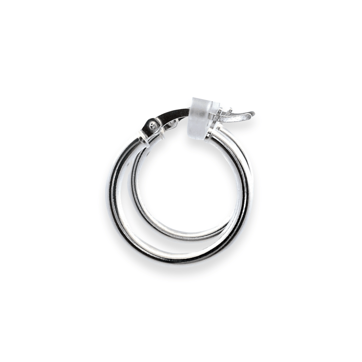 Sterling Silver 2.5x20MM French-Lock Tube Hoop Earrings
