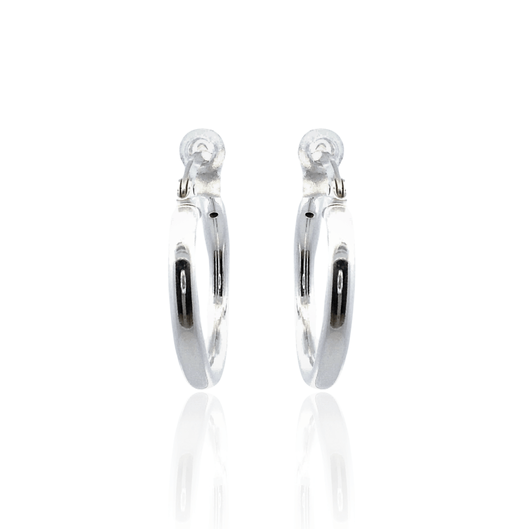 Sterling Silver 2.5x20MM French-Lock Tube Hoop Earrings
