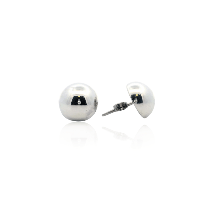 Estate Sterling Silver Dome Stud Earrings
