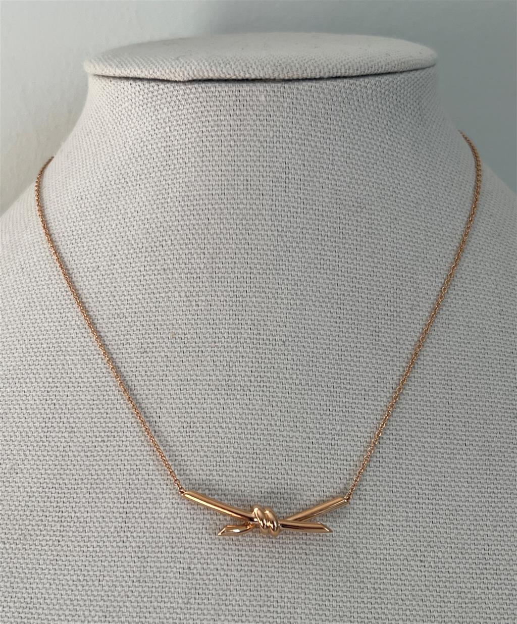 Estate 18K Rose Gold Tiffany & Co. Knot Necklace
