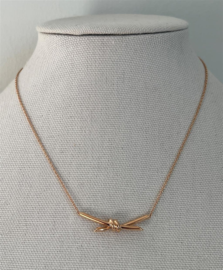 Estate 18K Rose Gold Tiffany & Co. Knot Necklace