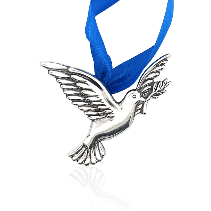 Estate Sterling Silver De Matteo United States Historical Society Turtle Dove Ornaments, 1994 Edition