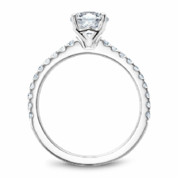 14K White Gold 0.28ctw Diamond Classic Engagement Ring Mounting