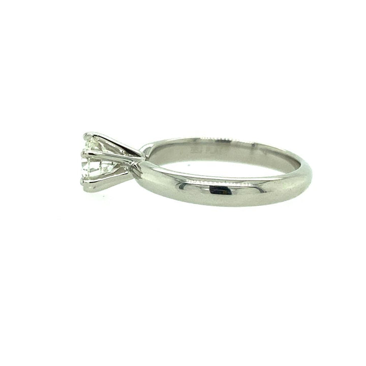 Estate Platinum 1.01ctw Round Diamond Solitaire Engagement Ring
