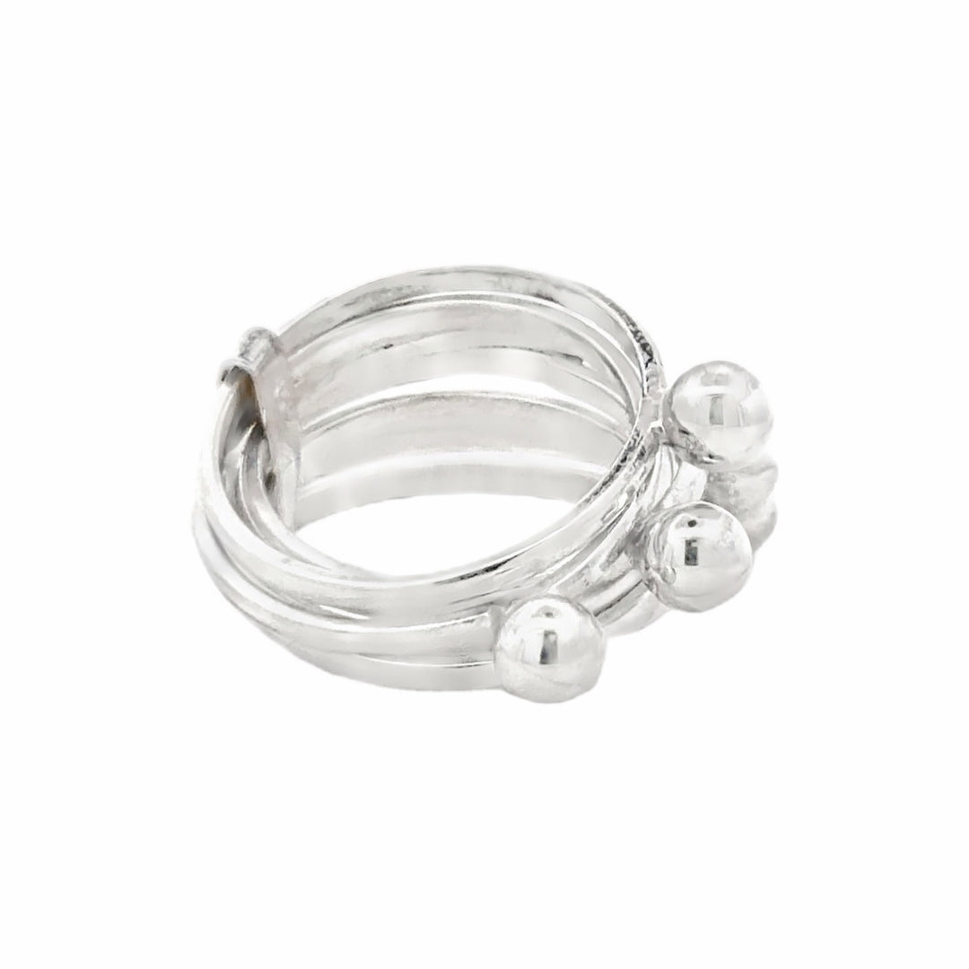 Estate Sterling Silver Multi Row Ring