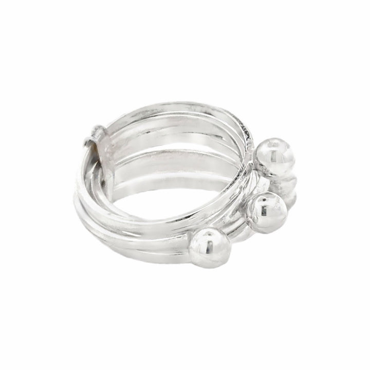Estate Sterling Silver Multi Row Ring