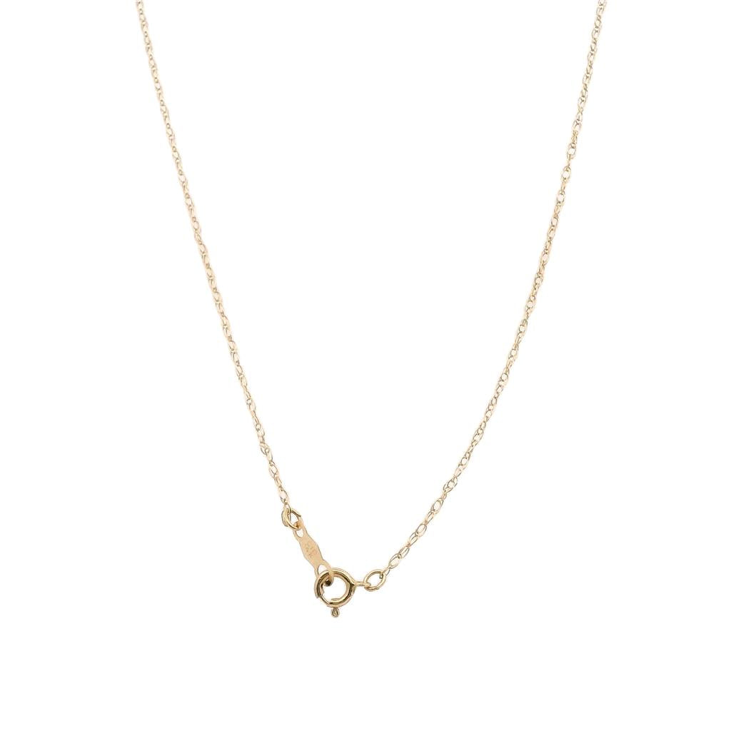 Estate 10K Two Tone Gold 1.59ctw Heart Shaped Amethyst Necklace