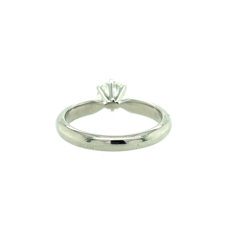 Estate Platinum 1.01ctw Round Diamond Solitaire Engagement Ring