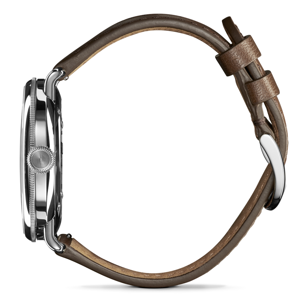 Shinola Canfield 43mm White Dial Brown Leather Strap Men's Watch