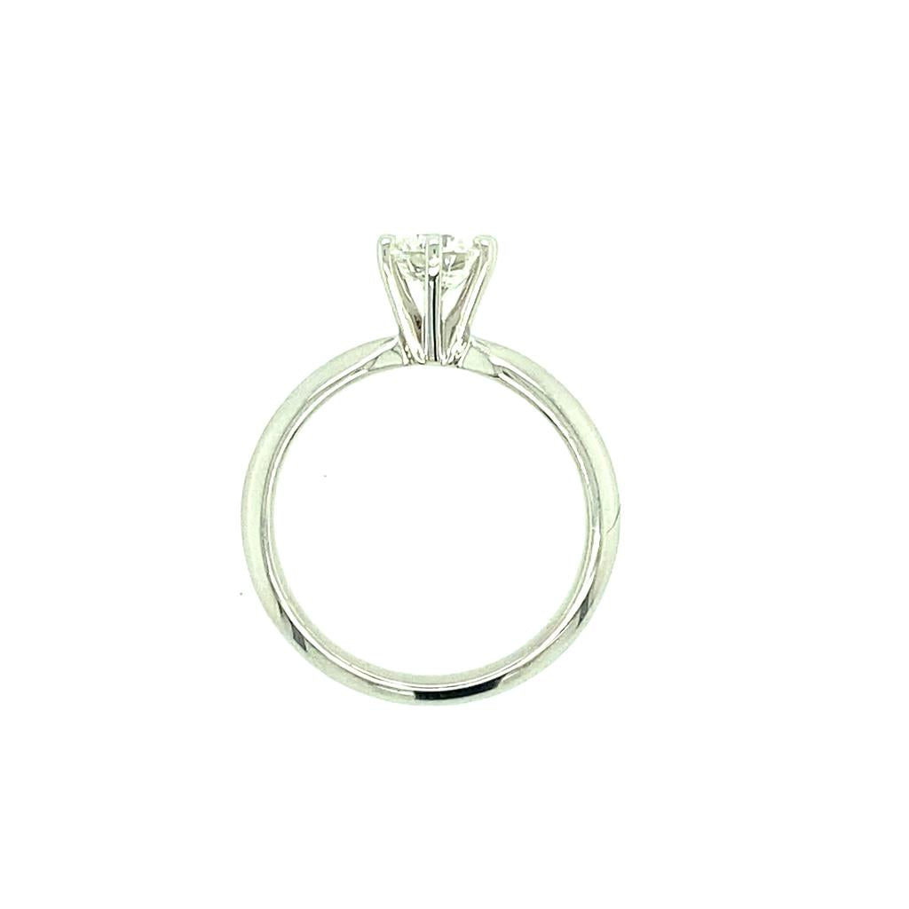 Estate Platinum 1.01ctw Round Diamond Solitaire Engagement Ring