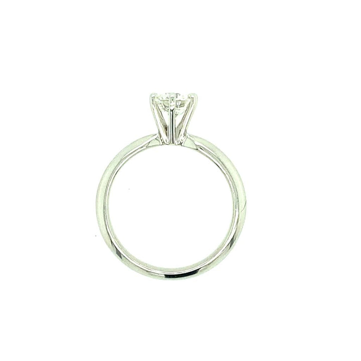 Estate Platinum 1.01ctw Round Diamond Solitaire Engagement Ring