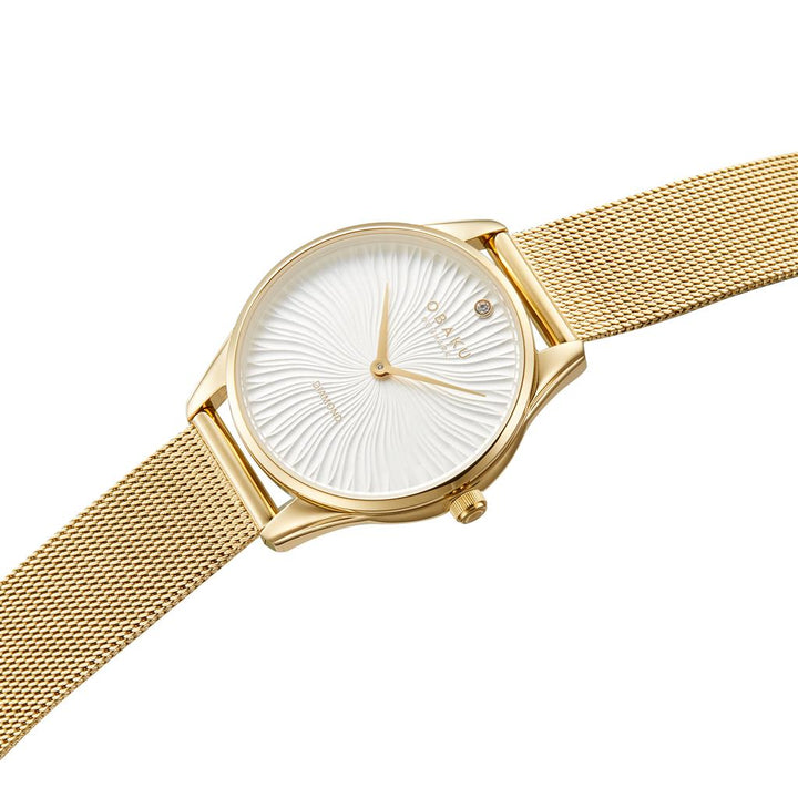 Gold Plated Smykke Gold Women's Watch by Obaku