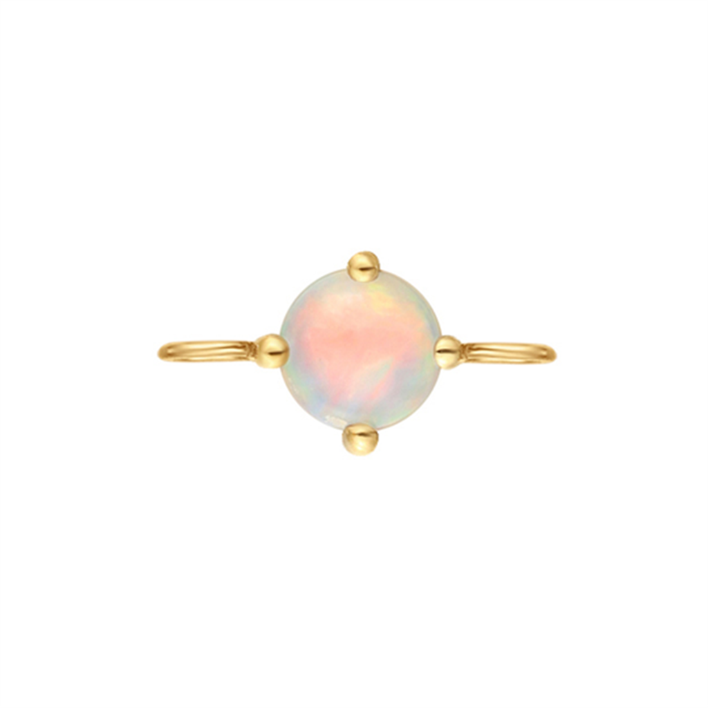 14K Yellow Double Bail Opal Charm by Aurelie Gi