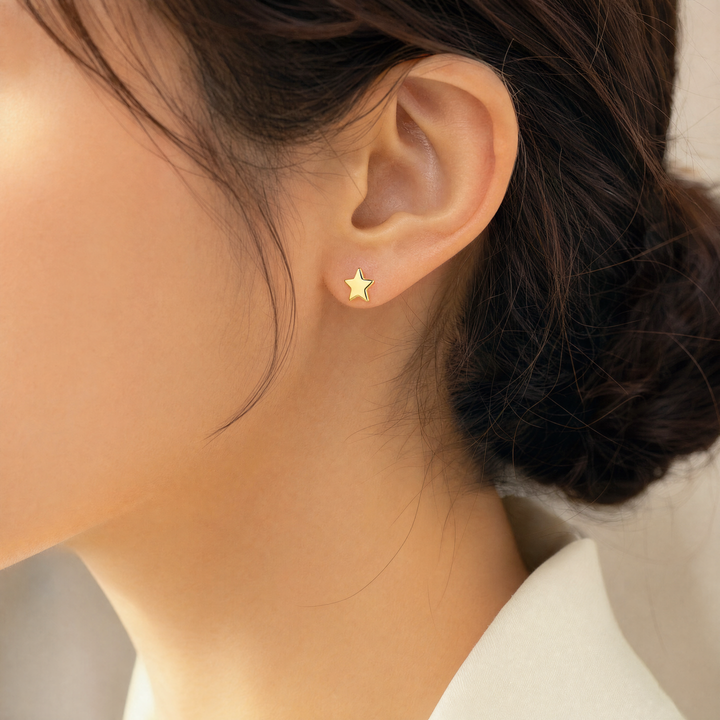 14KT Gold Vermeil Mini Star Studs