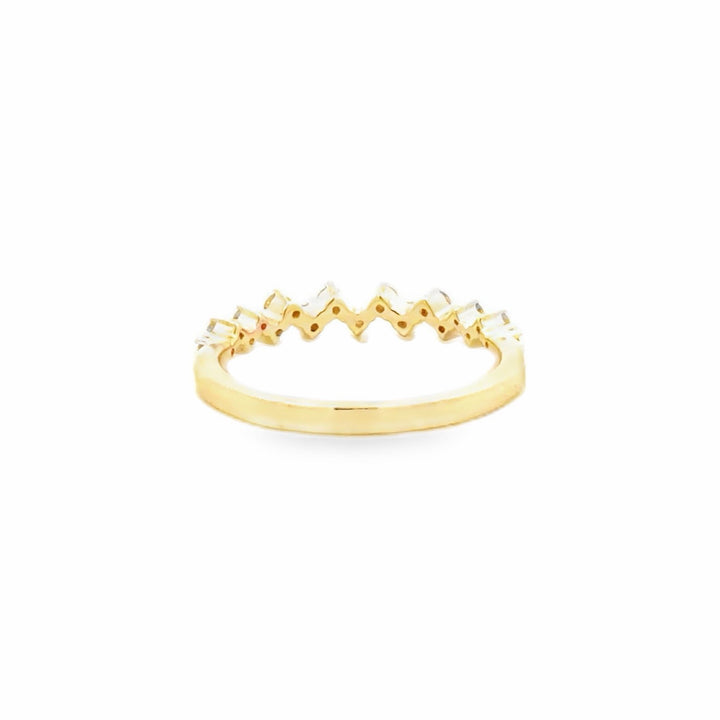 Estate 10K Yellow Gold 0.25CTW Diamond Wave Band