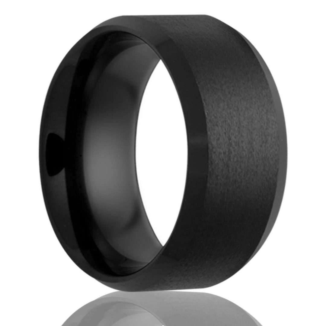 Black Ceramic Men's Wedding Band