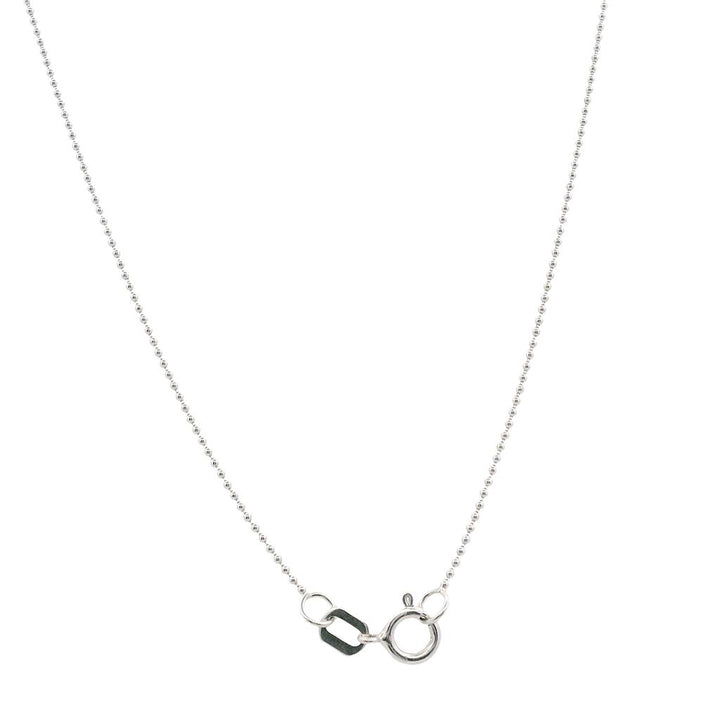14K White Gold Mini Ball Chain Necklace - 0.80mm