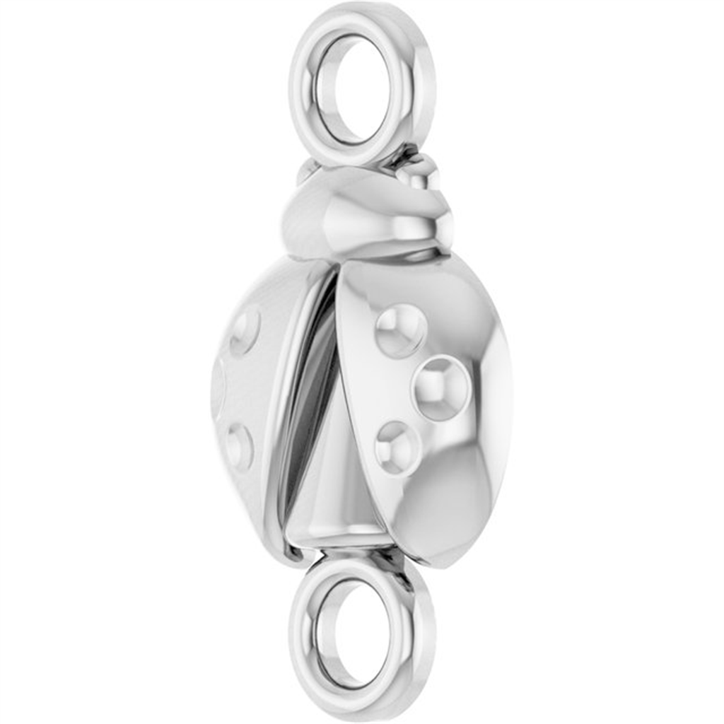 Sterling Silver Permanent Jewelry Ladybug Bracelet Charm by Stuller