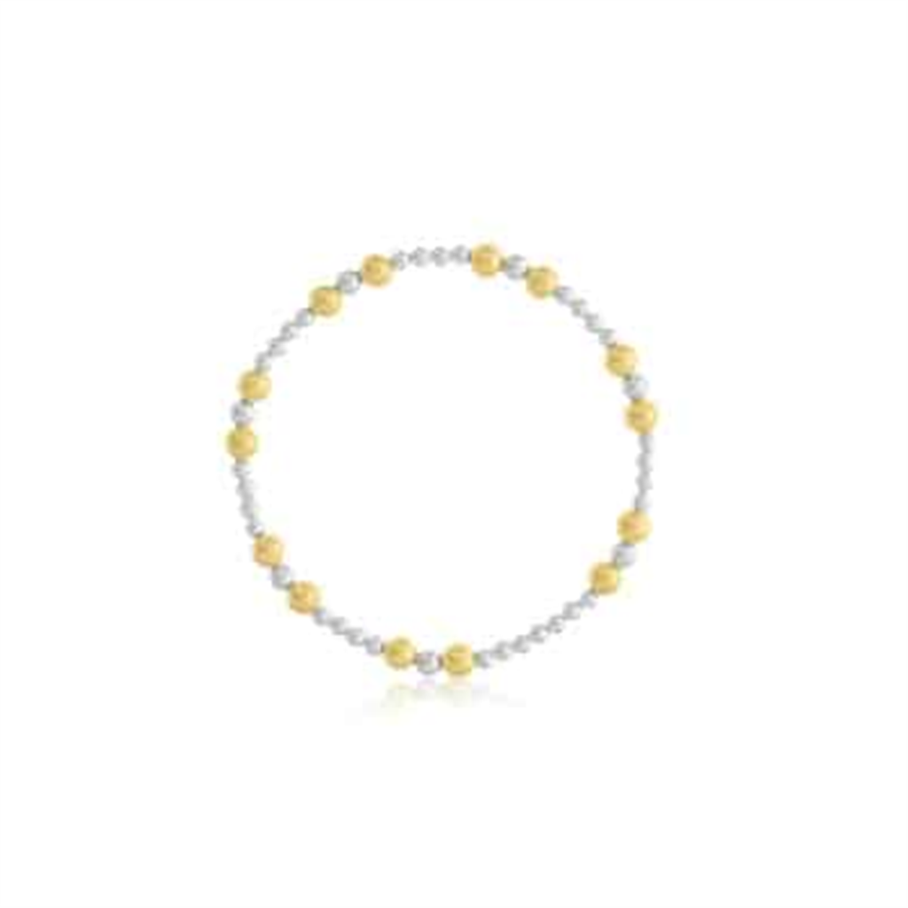 Dee Berkley Two-Tone Mixed Gold-Filled and Sterling Silver Beaded Bracelet