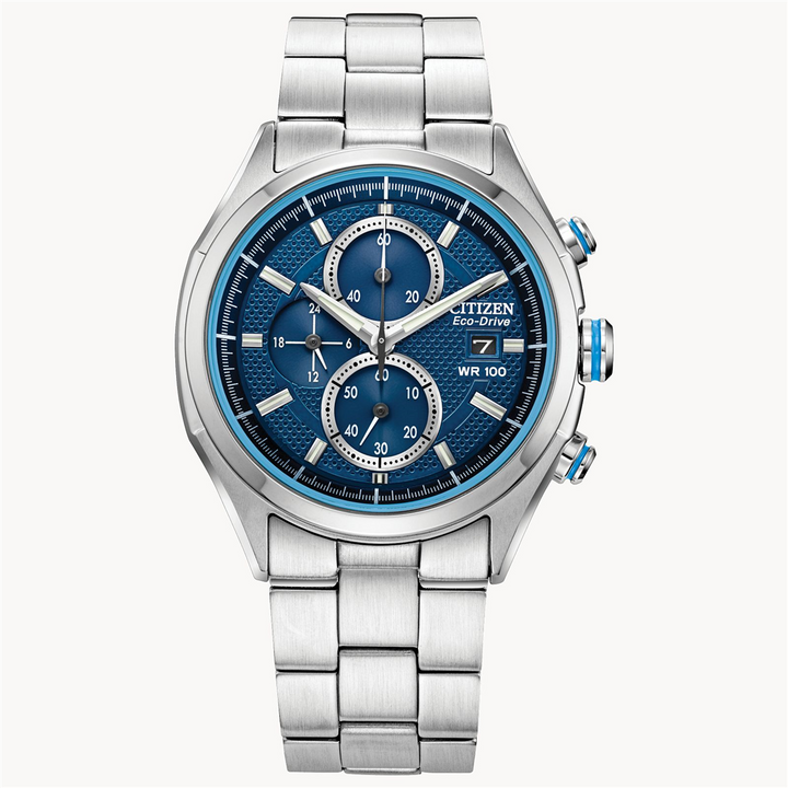 Stainless Steel Eco Drive Weekender Men's Watch by Citizen