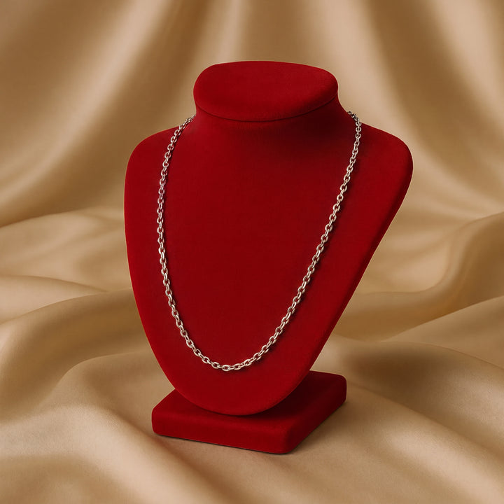 Estate Sterling Silver 0.76MM Cable Chain Necklace