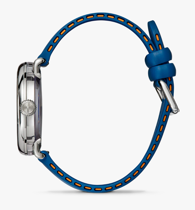 Shinola Detrola 41mm Blue Dial Blue Rubber Strap Men's Watch