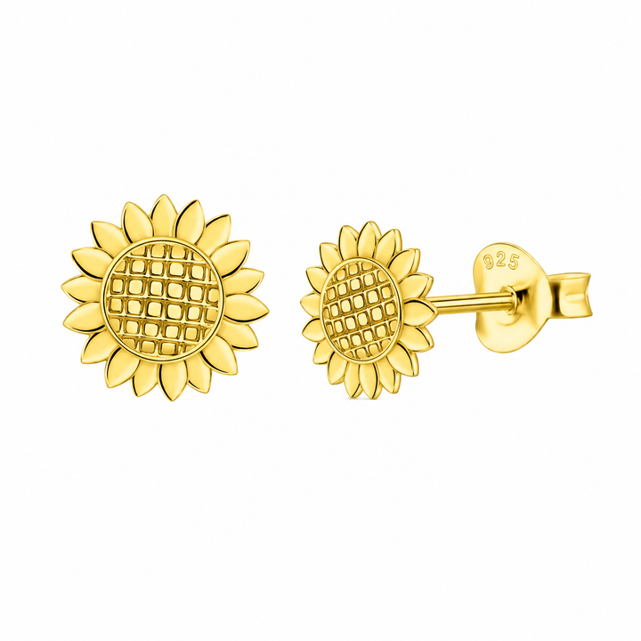 14KT Gold Vermeil Sunflower Studs