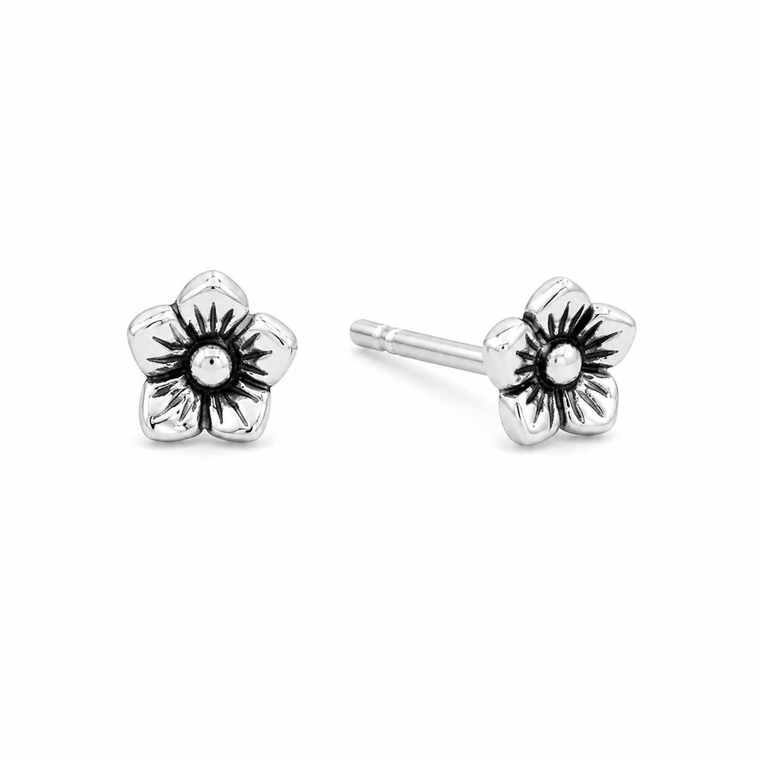 Sterling Silver Jasmine Flower Studs
