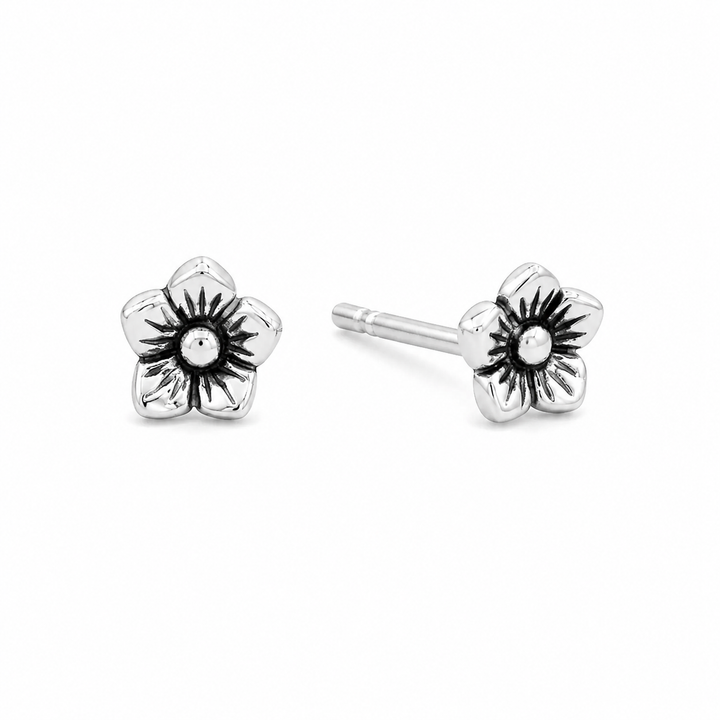 Sterling Silver Jasmine Flower Studs
