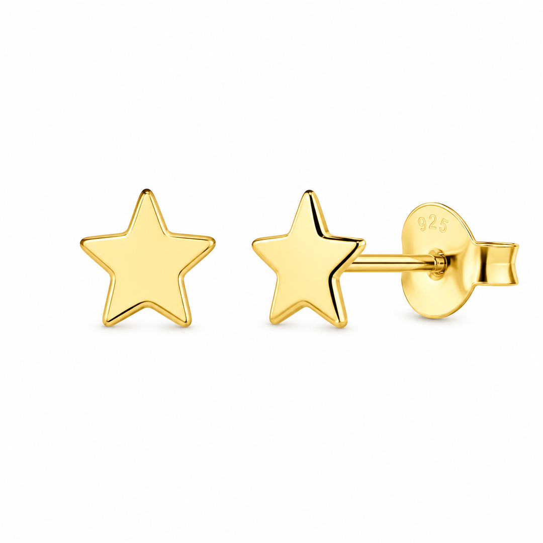 14KT Gold Vermeil Mini Star Studs