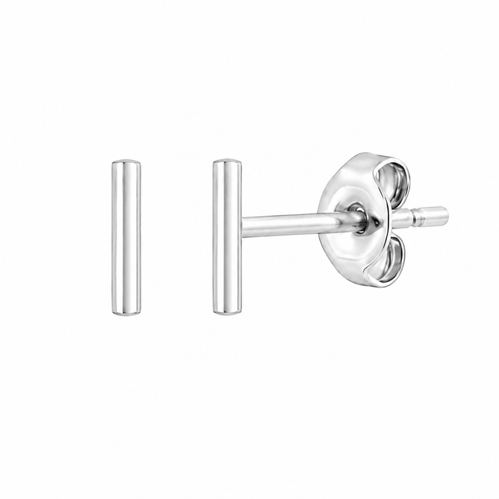 Sterling Silver Mini Bar Stud Earrings