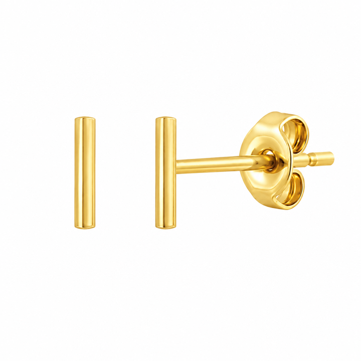 14K Yellow Gold Filled 2x4MM Mini Bar Stud Earrings